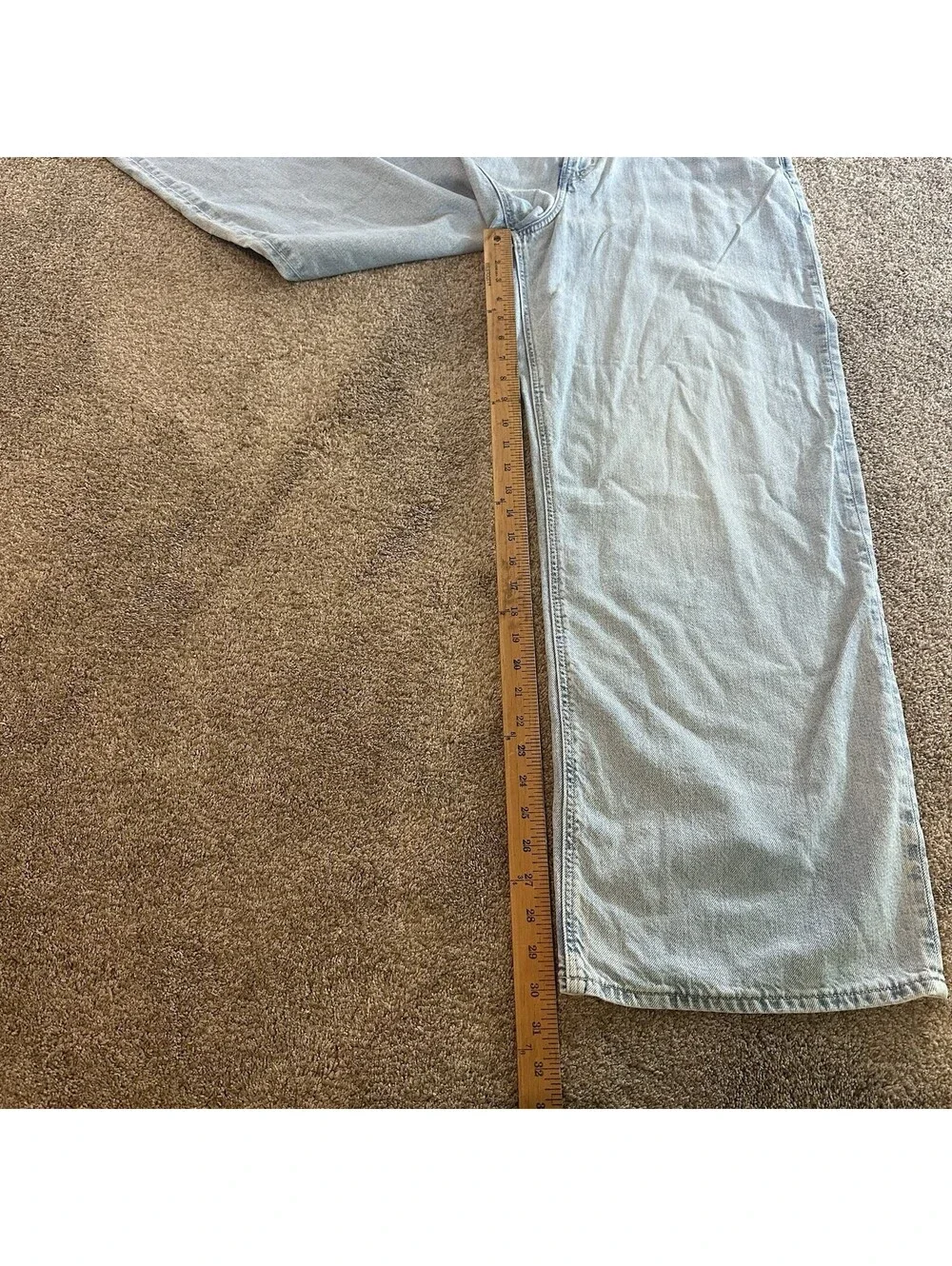 NEW American Eagle Jean Women 14 32W Regular Super High Rise Baggy Straight NWT
